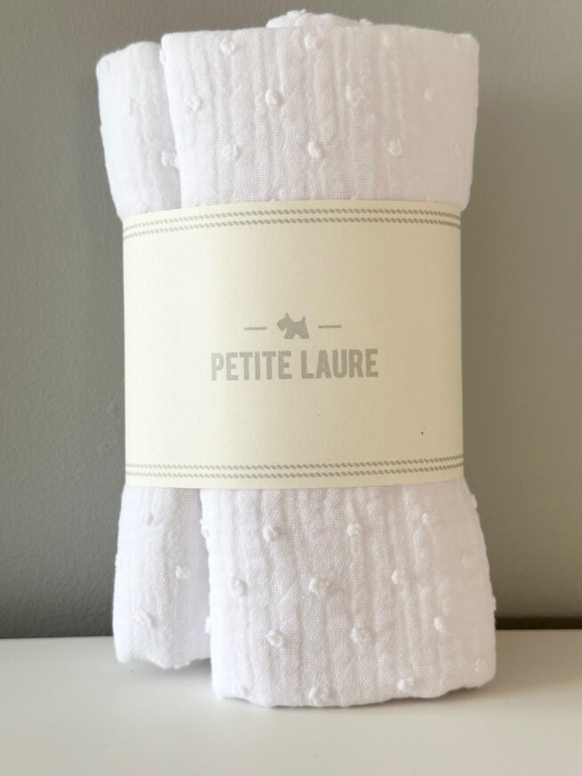 pieluszka biała bawełna organiczna od Petite Laure