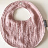 Baby Bib Organic Cotton Dusty Pink Linen Look