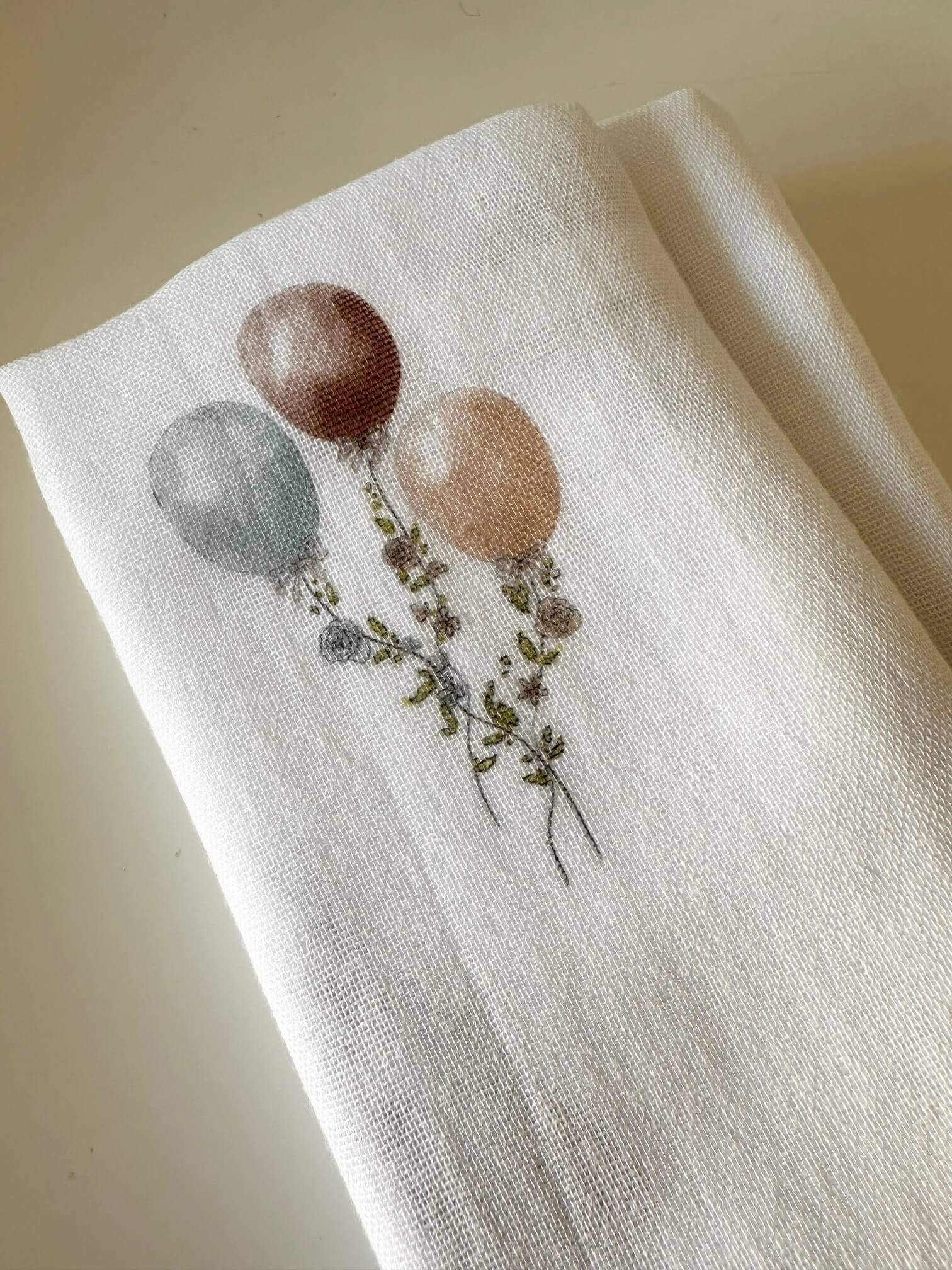 2-pack Pieluszka Bambusowa Balony Multi Blue - obrazek 2